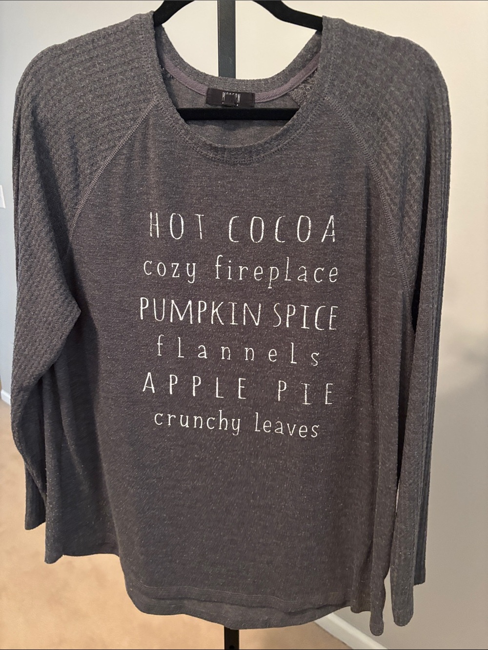 FALL GRAPHIC, WAFFLE, LONG SLEEVE